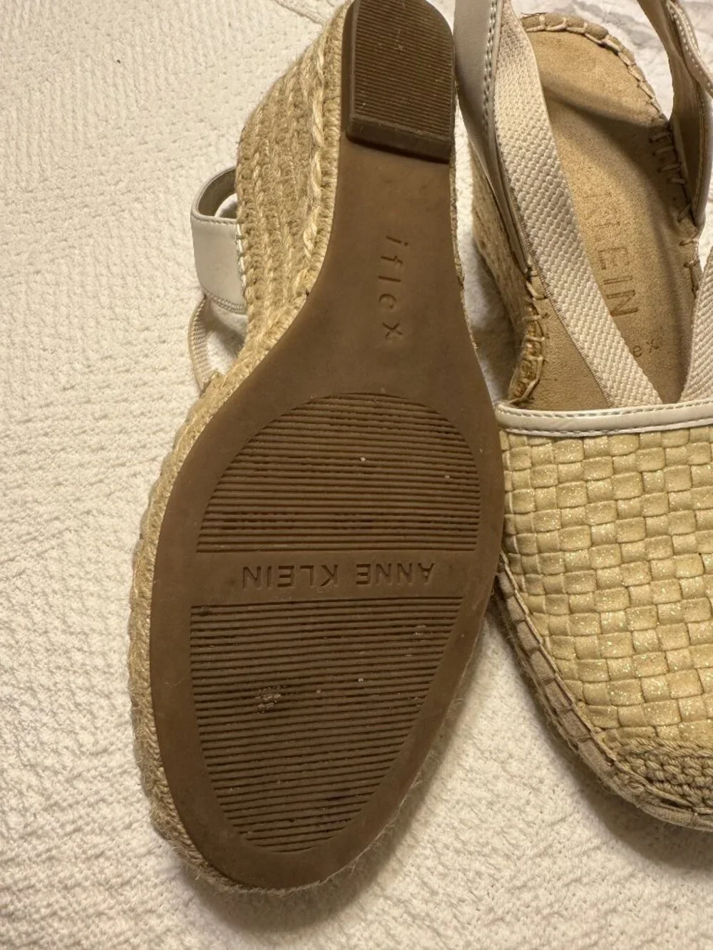 Anne Klein Flex Espadrilles Light Beige Sz. 6M